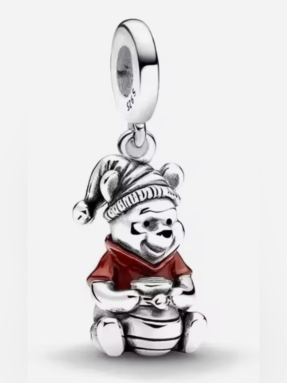 Silver & Red Winnie The Pooh Disney Dangle Charm